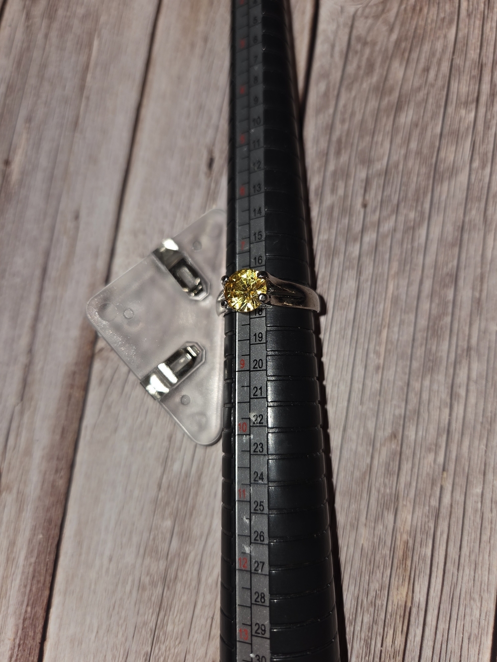 Macy's Gold-Tone Ring with Yellow Center Stone